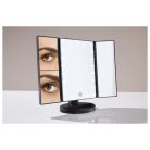 Cien MKSLK 6 A2 összecsukható asztali kozmetikai tükör, sminktükör LED világítással, 3 db nagyító tükörrel