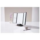 Cien MKSLK 6 A2 összecsukható asztali kozmetikai tükör, sminktükör LED világítással, 3 db nagyító tükörrel