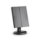 Cien MKSLK 6 A2 összecsukható asztali kozmetikai tükör, sminktükör LED világítással, 3 db nagyító tükörrel