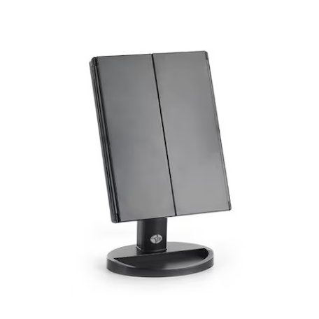 Cien MKSLK 6 A2 összecsukható asztali kozmetikai tükör, sminktükör LED világítással, 3 db nagyító tükörrel