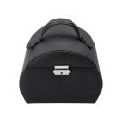 Cien / Esmara Jewellery Box - zárható, bőr hatású prémium ékszertartó doboz vörös plüss béléssel, tükörrel, óratartóval, gyűrűtartóval és kivehető fiókkal