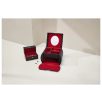   Cien / Esmara Jewellery Box - zárható, bőr hatású prémium ékszertartó doboz vörös plüss béléssel, tükörrel, óratartóval, gyűrűtartóval és kivehető fiókkal