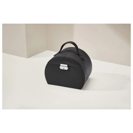 Cien / Esmara Jewellery Box - zárható, bőr hatású prémium ékszertartó doboz vörös plüss béléssel, tükörrel, óratartóval, gyűrűtartóval és kivehető fiókkal