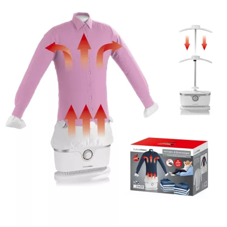 CleanMaxx 11228 Shirt Ironer PRO 1800W 2 az 1-ben elektromos ingvasaló, gőzölős ing- és blúzvasaló, forró levegős póló szárító S-XXL méretig