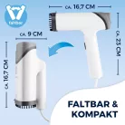 CLEANmaxx 19371 Steam Brush 1200W 2 az 1-ben gőzkefe, összecsukható kézi ruhagőzölő, textilgőzölő kefe feltéttel 130 ml 20 g/perc 