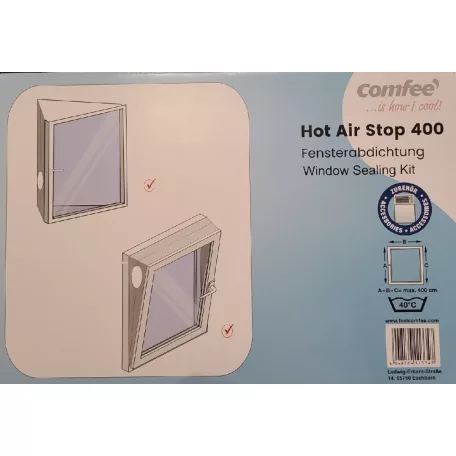 Midea COMFEE Hot Air Stop 400 univerzális ablaktömítés, 400 cm (4 méteres) ablaktakaró mobilklímához, (klíma kivezető szett)