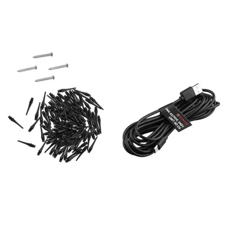 CRANE Aspiria GR-2024 elektromos fali / álló darts tábla 4 db LED kijelzővel, 3 x 4 dart szettel, USB töltőkábellel, 100 pótheggyel