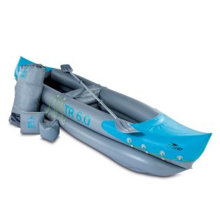   CRANE TR 6.0 / TR 7.0 szürke - kék 310 x 76 cm 2 személyes (kétszemélyes) felfújható kajak - kenu evezővel, 160 kg teherbírással