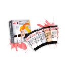 CreaBox Marabu 5 x 100 ml vízbázisú akril effektpaszta, modellező paszta, textúra paszta, kreatív barkácsoláshoz (finomhomok, fehér, ezüst metál, arany metál, kirstálytiszta)