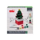 Crelando Kreatív "csináld magad" Karácsonyi zenedoboz, Christmax Music box, fából készült fenyőfa dekorációsfesthető zenélő doboz