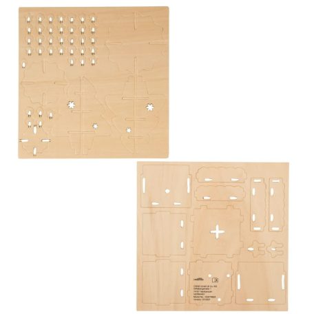 Crelando Kreatív "csináld magad" Karácsonyi zenedoboz, Christmax Music box, fából készült fenyőfa dekorációsfesthető zenélő doboz