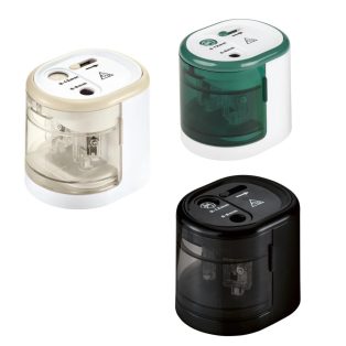   Tronic / Crelando HG-11266A elemes, elektromos hegyező, automata ceruzahegyező 6-8 mm / 9-12 mm grafit- és színes ceruzákhoz (Electric Pencil Sharpener)