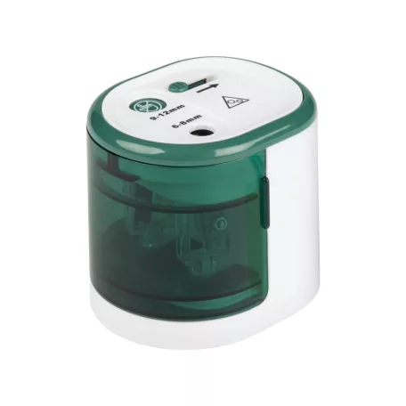Tronic / Crelando HG-11266A elemes, elektromos hegyező, automata ceruzahegyező 6-8 mm / 9-12 mm grafit- és színes ceruzákhoz (Electric Pencil Sharpener)