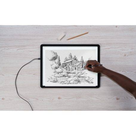 Crelando A3 17" LED Light Pad, világító rajztábla, 46 x 33 x 0.7 cm Extra Slim USB grafikus tábla LED megvilágítással, 6 fokozatú fényerővel (526721)