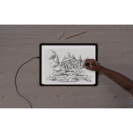 Crelando A3 17" LED Light Pad, világító rajztábla, 46 x 33 x 0.7 cm Extra Slim USB grafikus tábla LED megvilágítással, 6 fokozatú fényerővel (526721)
