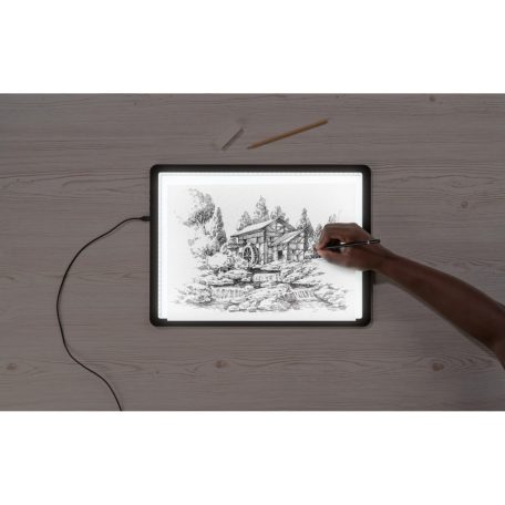 Crelando A3 17" LED Light Pad, világító rajztábla, 46 x 33 x 0.7 cm Extra Slim USB grafikus tábla LED megvilágítással, 6 fokozatú fényerővel (526721)