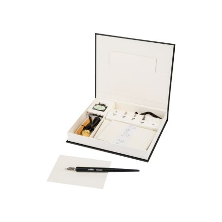 Crelando Calligraphy Set 30 darabos exkluzív kalligráfia készlet, művészi szépírás szett díszdobozban, pecsétviasszal, 5 tollal