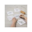 Crelando 426845 egyénileg gravírozható 17 részes LED fénydekoráció készítő barkácskészlet 4 akrillappal, 10 motivummal