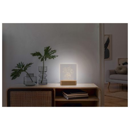 Crelando 426845 egyénileg gravírozható 17 részes LED fénydekoráció készítő barkácskészlet 4 akrillappal, 10 motivummal