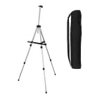 Crelando ALU 105 - 150 cm allítható magasságú teleszkópos 3 lábú összecsukható asztali / álló alumínium festőállvány max. 80 cm vászonhoz, hordtáskával