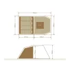   Crivit Sports 4 személyes (négyszemélyes) családi sátor, fesztiválsátor, kempingsátor 1 hálófülkével, nappalival, rovarhálóval 455 x 260 x 190 cm