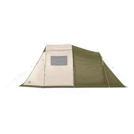 Crivit Sports 4 személyes (négyszemélyes) családi sátor, fesztiválsátor, kempingsátor 1 hálófülkével, nappalival, rovarhálóval 455 x 260 x 190 cm