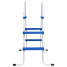 Crivit / Bestway FFH 039 (58430) kétágú, 2 fokú 84 cm medence létra max 84 cm magas kerti puhafalú és fémvázas medencékhez