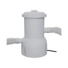 CRIVIT KORFU VF 300 x 76 cm puhafalú, 3618L felfújható peremű kerti medence 1200 liter / óra papírszűrős vízforgatóval, sötétkék