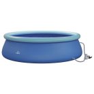 CRIVIT KORFU VF 300 x 76 cm puhafalú, 3618L felfújható peremű kerti medence 1200 liter / óra papírszűrős vízforgatóval, sötétkék