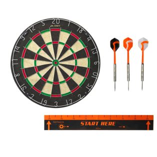   Crivit 457 x 40 mm szizál darts tábla, 45.7 cm 4 kg hagymányos sisal rost dart tábla, edzett acéldróttal, 3 dart nyíllal, start vonallal