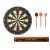 Crivit 457 x 40 mm szizál darts tábla, 45.7 cm 4 kg hagymányos sisal rost dart tábla, edzett acéldróttal, 3 dart nyíllal, start vonallal