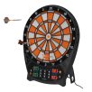   Crivit FN elektromos darts tábla 4 db világító LED kijelzővel, 3x4 dart szettel, hálózati adapterrel 100 pótheggyel (fehér-narancssárga)