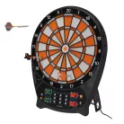 Crivit FN elektromos darts tábla 4 db világító LED kijelzővel, 3x4 dart szettel, hálózati adapterrel 100 pótheggyel (fehér-narancssárga)