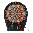 Crivit FN elektromos darts tábla 4 db világító LED kijelzővel, 3x4 dart szettel, hálózati adapterrel 100 pótheggyel (fehér-narancssárga)