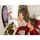 Crivit PK elektromos darts tábla 4 db világító LED kijelzővel, 3x4 dart szettel, hálózati adapterrel 100 pótheggyel (piros-kék)