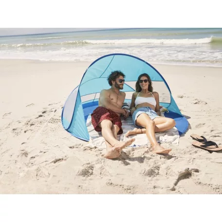 Crivit 165 x 100 x 200 cm kétszemélyes Pop-Up sátor, strandsátor szél- és UV60 napvédelem kék