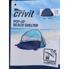 Crivit 165 x 100 x 200 cm kétszemélyes Pop-Up sátor, strandsátor szél- és UV60 napvédelem kék
