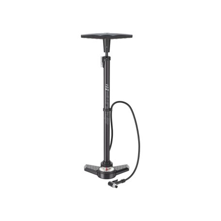 Crivit Sports 8 bar Floor Pump, 72.5 cm álló pumpa, kerékpár pumpa 11 baros manométerrel (nyomásmérővel), 3 cserélhető fejjel