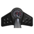 Crivit Sports 8 bar Floor Pump, 75.5 cm XL álló pumpa, kerékpár pumpa 11 bar / 160 PSI baros manométerrel (nyomásmérővel), 3 cserélhető fejjel