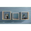  Livarno Home Cube Shelf Set, 3 darabos natúr fa polckocka készlet, kocka polc szett 23 x 23 / 25.5 x 25.5 / 28.5 x 28.5 cm