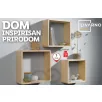   Livarno Home Cube Shelf Set, 3 darabos natúr fa polckocka készlet, kocka polc szett 23 x 23 / 25.5 x 25.5 / 28.5 x 28.5 cm