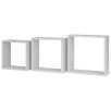   Livarno Home Cube Shelf Set WH, 3 darabos fehér polckocka készlet, fa kocka polc szett 24 x 24 / 27 x 27 / 30 x 30 cm