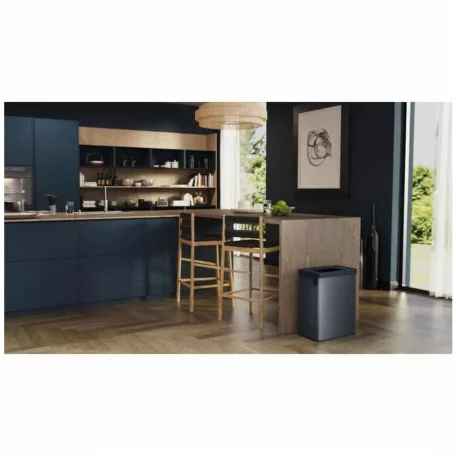 ESZTÉTIKAI HIBÁS Keter Curver VERTO Recycle 54L háztartási szemetes, 54 literes szemétgyűjtő, szemeteskosár, kék-szürke, újrahasznosított műanyag, bontott csomagolásban