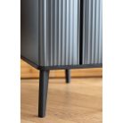 Keter Curver VERTO Recycle HIGH 54L háztartási fedeles szemetes, 54 literes szemétgyűjtő lábakkal, zárható szemeteskosár, kék-szürke, újrahasznosított műanyag