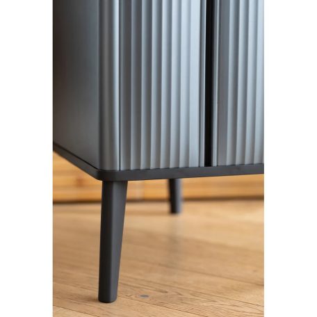 Keter Curver VERTO Recycle HIGH 54L háztartási fedeles szemetes, 54 literes szemétgyűjtő lábakkal, zárható szemeteskosár, kék-szürke, újrahasznosított műanyag