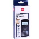 Deli D991ES Plus Exceed Scientific Calculator, elemes és napelemes tudományos számológép 417 funkcióval, 2 soros 16 karakteres grafikus LCD kijelzővel, csúsztatható fedlappal