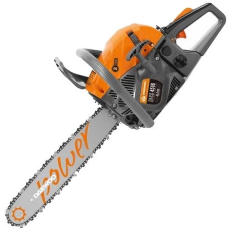 Daewoo DACS 4516 benzines 40 cm 1.7 kW / 2.3 LE / 45 ccm benzinmotoros láncfűrész, 45 cm3 kétűtemű fűrészgép 16" láncvezetővel (DACS4516)