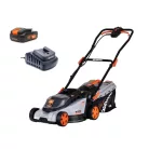 Daewoo U-Force  DALLM18-320 18V 2Ah vezeték nélküli akkus, akkumulátoros fűnyíró 32 cm, 35L gyűjtőzsákkal, akkuval és töltővel