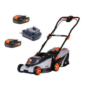   Daewoo U-Force  DALLM18-320 18V 2Ah vezeték nélküli DUPLA akkus, akkumulátoros fűnyíró 32 cm, 35L gyűjtőzsákkal, 2 db akkuval és 1 db töltővel