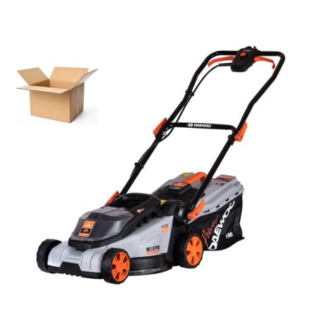 BONTOTT Daewoo DALLM18-320 SOLO vezeték nélküli 18V akkus, akkumulátoros fűnyíró 32 cm, 35L gyűjtőzsákkal, akku és töltő nélkül